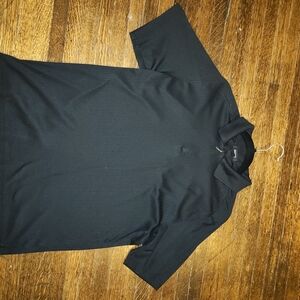 Alfani Quarter-zip Black Textured Polo